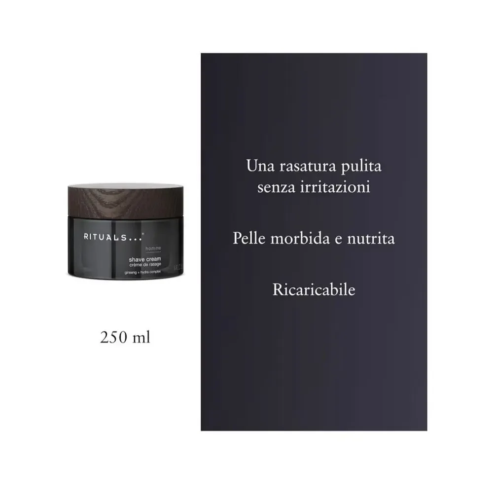 Rituals Homme Shave Cream Ginseng + Hydra Complex -250ml/8.5oz